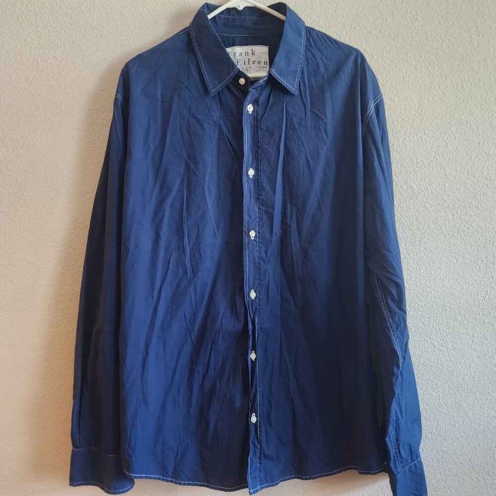 Frank & Eileen Navy Button-Up Shirt